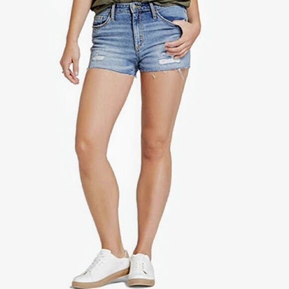 Nwt UNIVERSAL THREAD LIGHT DENIM SHORTIE SHORTS - Picture 1 of 4